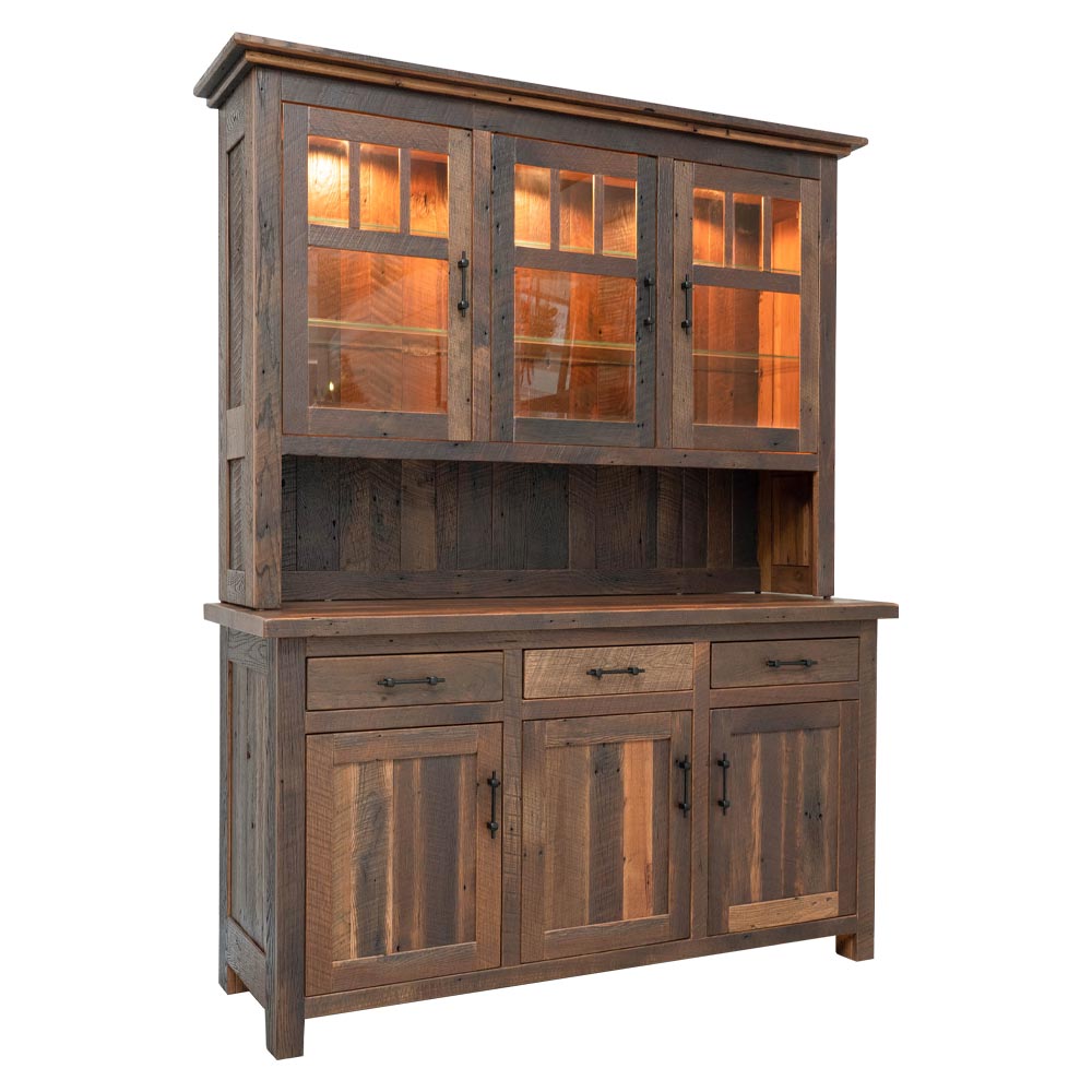 Bristol Reclaimed Wood Hutch with Light