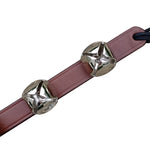 Brown Leather with Silver Plated Bells