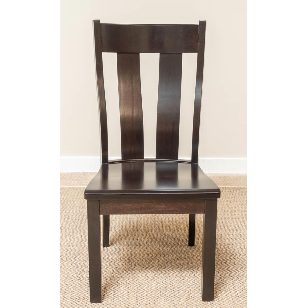 Brown Maple Dining Chair Black