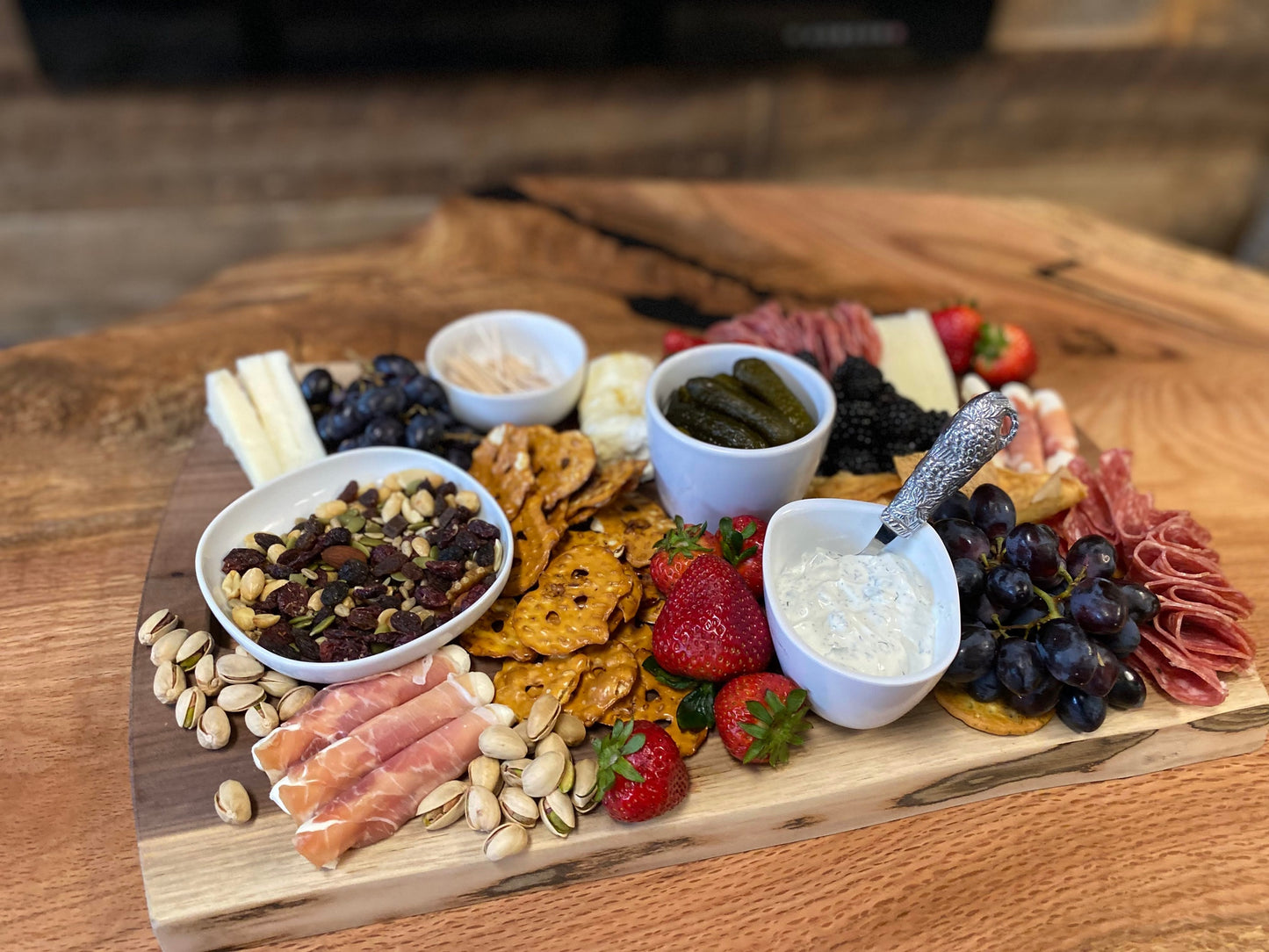 Live Edge Walnut Charcuterie Board