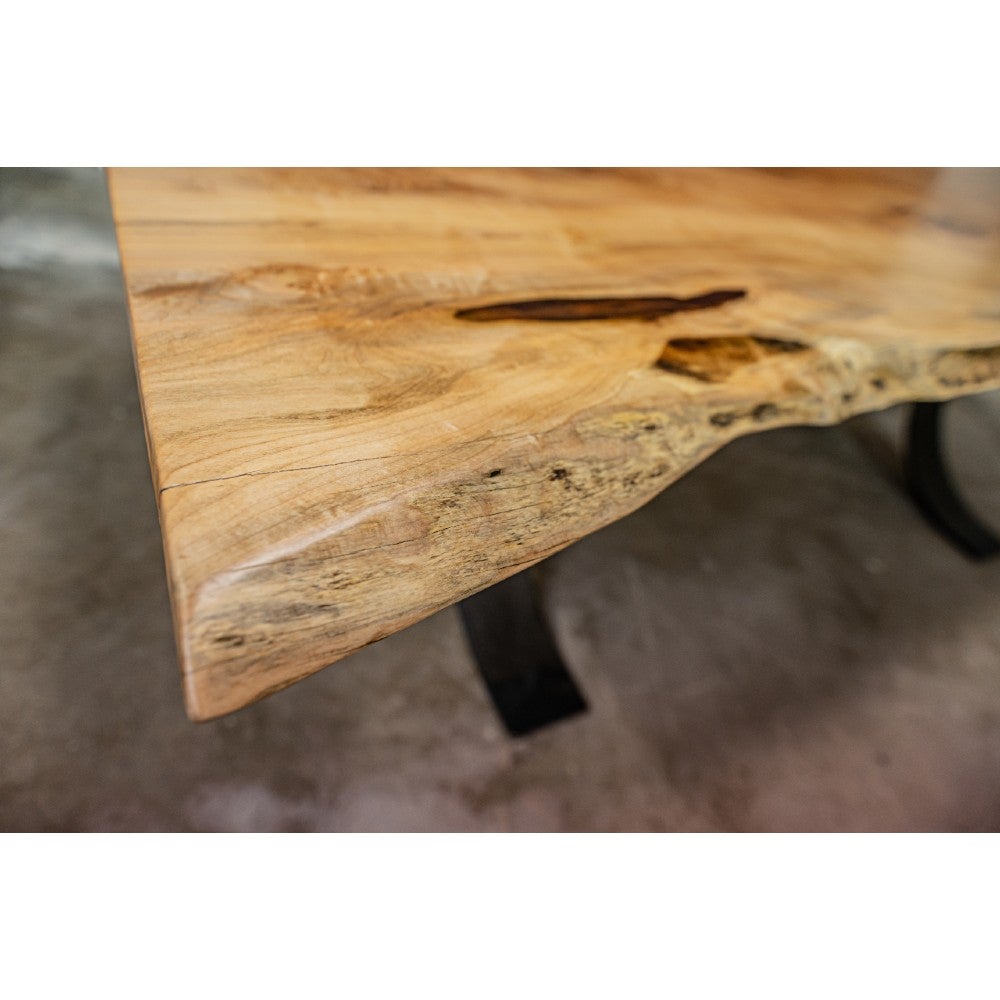 custom live edge maple table