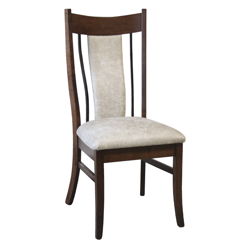 Easton Wrought Iron Upholstered Dining Chair