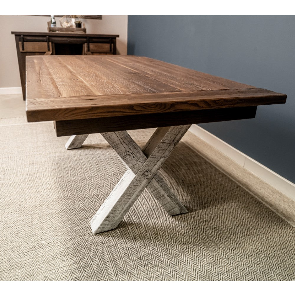 White farm style online dining table