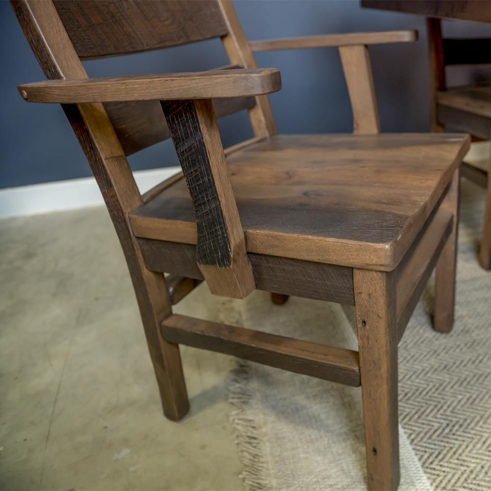 Akron Barnwood Dining Chair Rustic Red Door