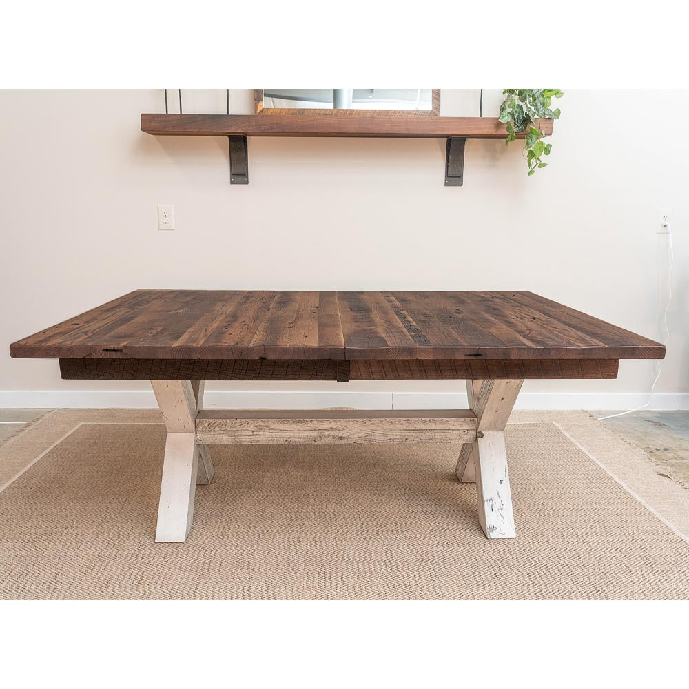 72" Foster Expandable Barnwood Dining Table, Provincial