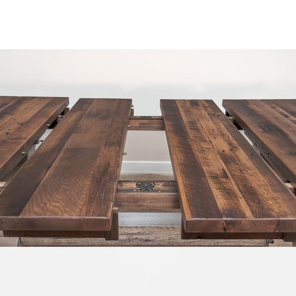 72" Foster Expandable Barnwood Dining Table, Provincial