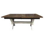 72" Foster Extendable Reclaimed Barnwood Dining Table,  4 Middle Leaves