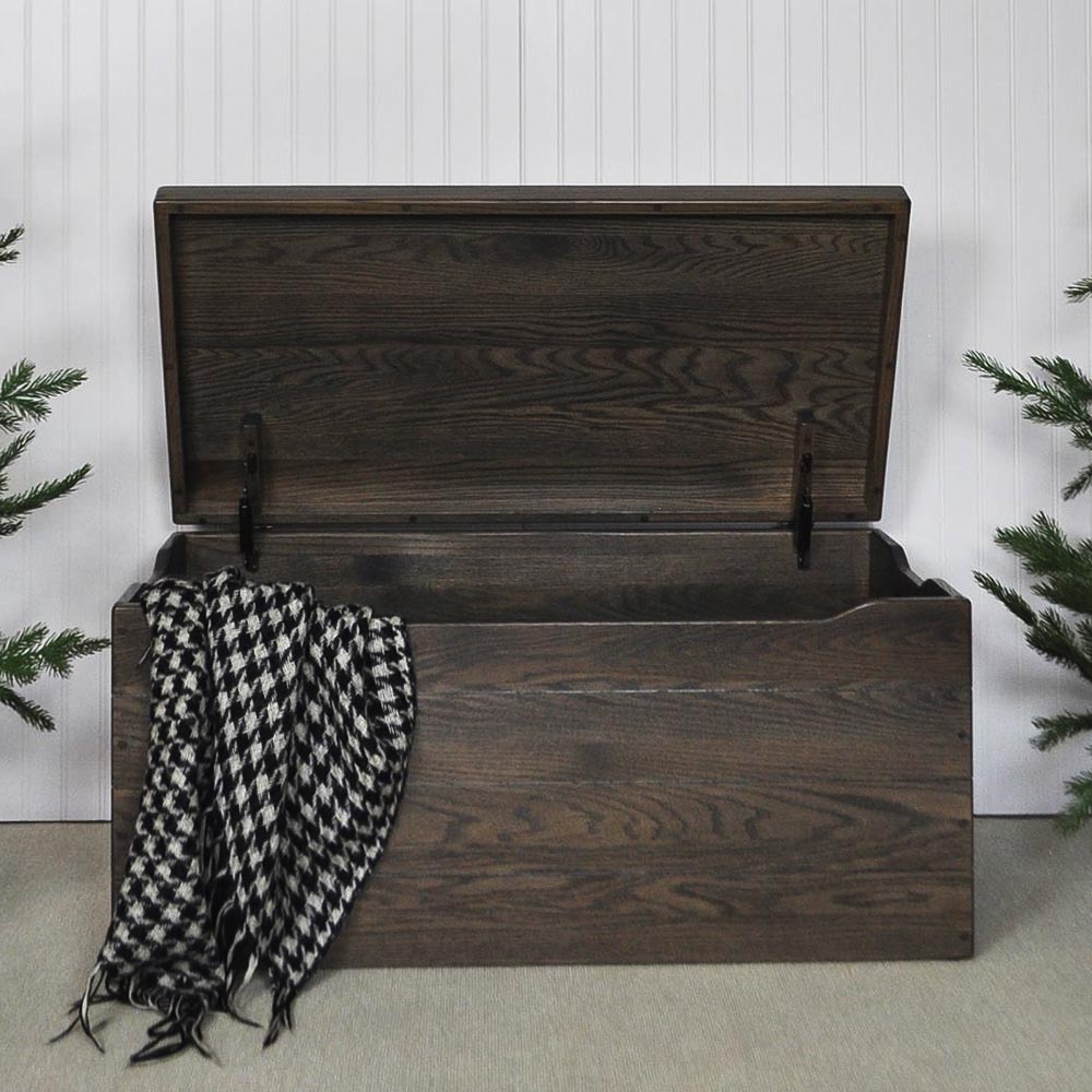 Rustic wooden blanket online box