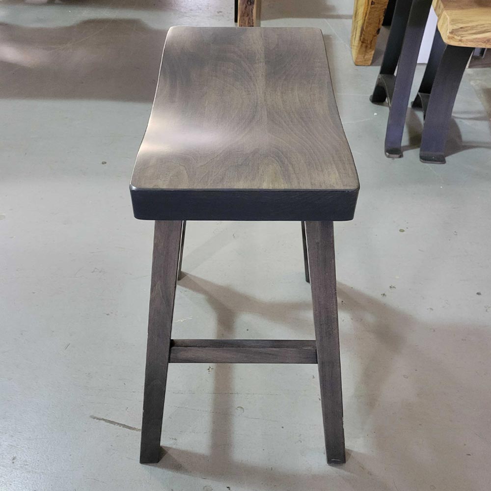 Gray counter store bar stools