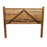 rustic reclaimed wood bed frame headboard