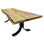 Hickory Live Edge Wood Dining Table