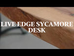 77.5" Live Edge Sycamore Desk