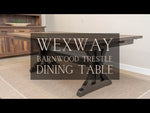 Wexway Modern Farmhouse Dining Table, Black Base