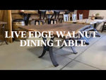 63" Live Edge Walnut Table, Copper Epoxy