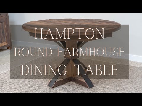 Round farmhouse dining table deals for 6