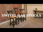 Walnut Swivel Bar Stool