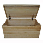 Open Storage Chest in Oak Wood, Natural Stain