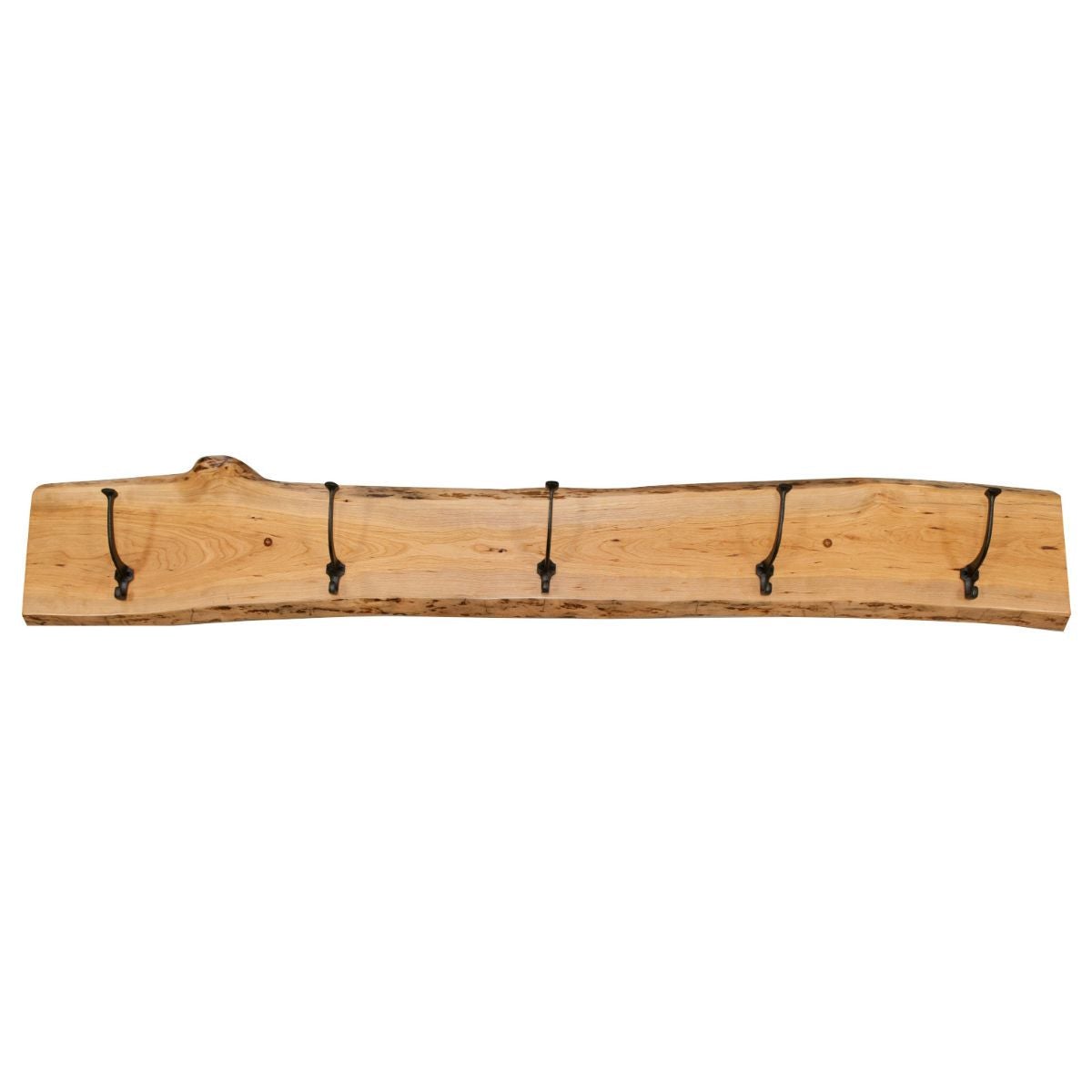 live edge cherry coat rack 5 hooks 