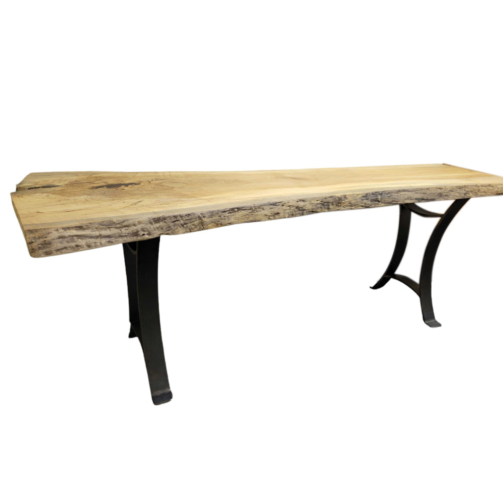 84" Live Edge Maple Console Table