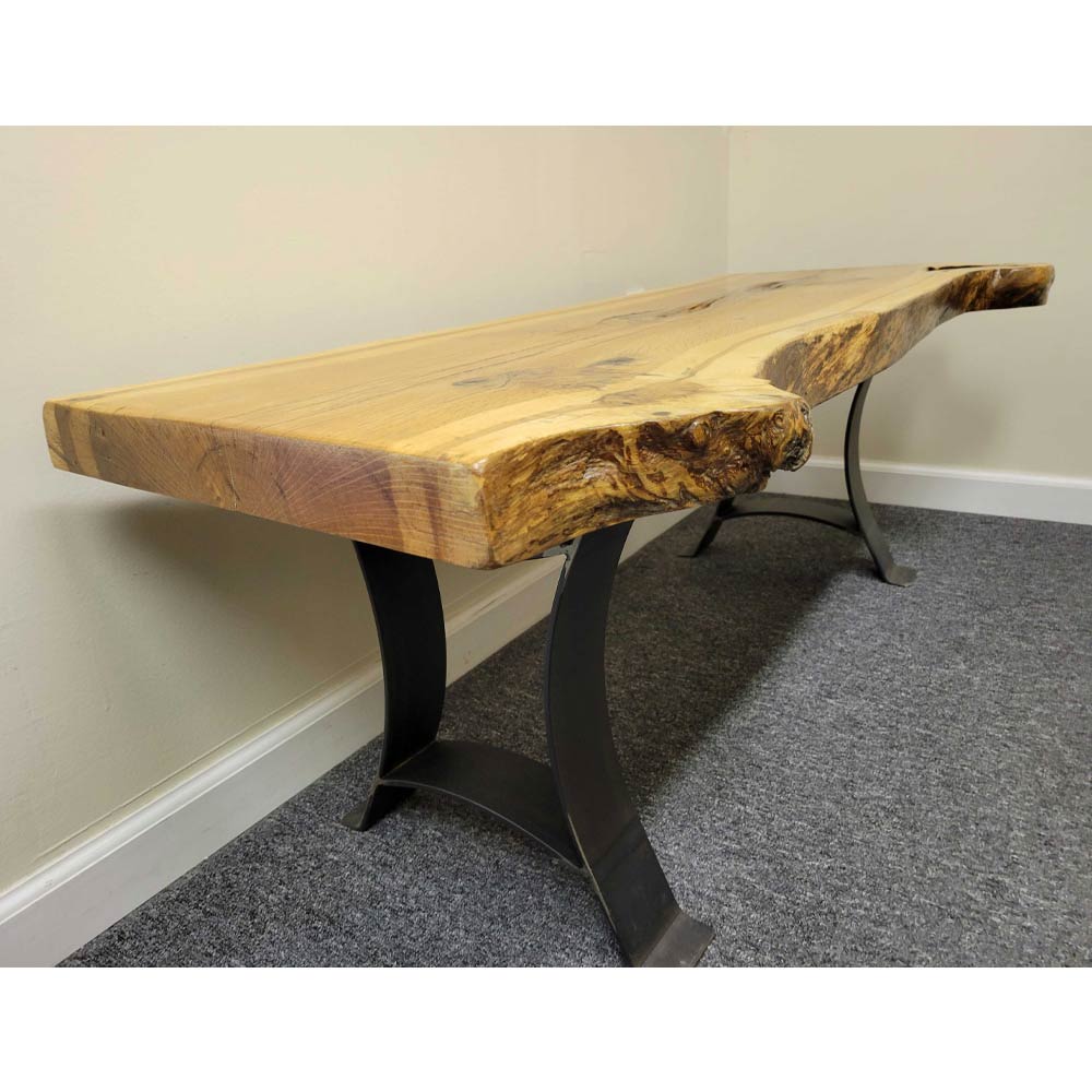 Live Edge White Oak Bench