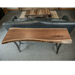 Live Edge Walnut Slab Sofa Table