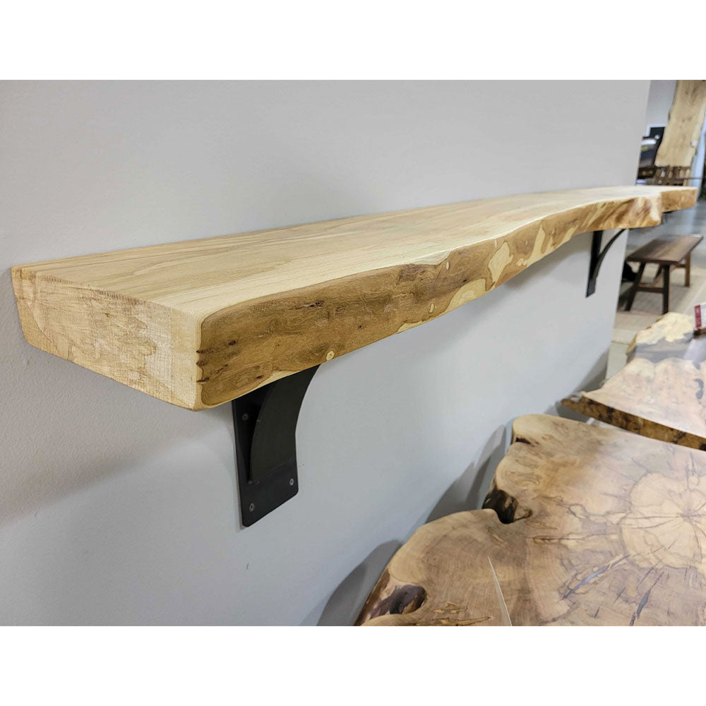 Live Edge Wood Mantel, Ash Wood