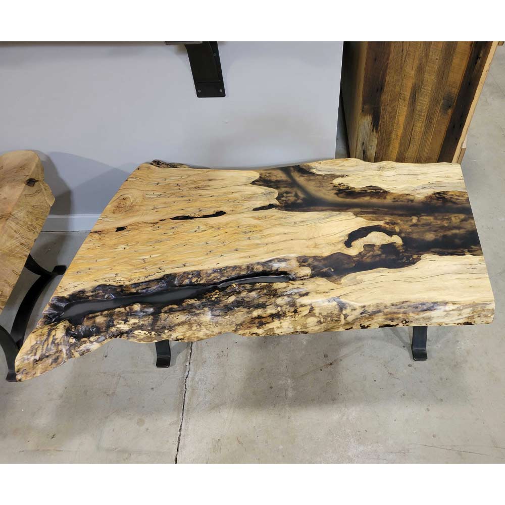 Live Edge Wormy Maple Coffee Table