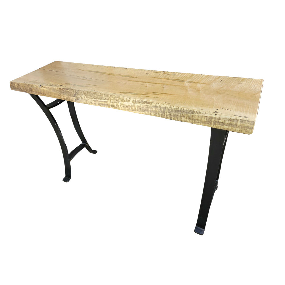 Live Edge Wormy Maple Console Table