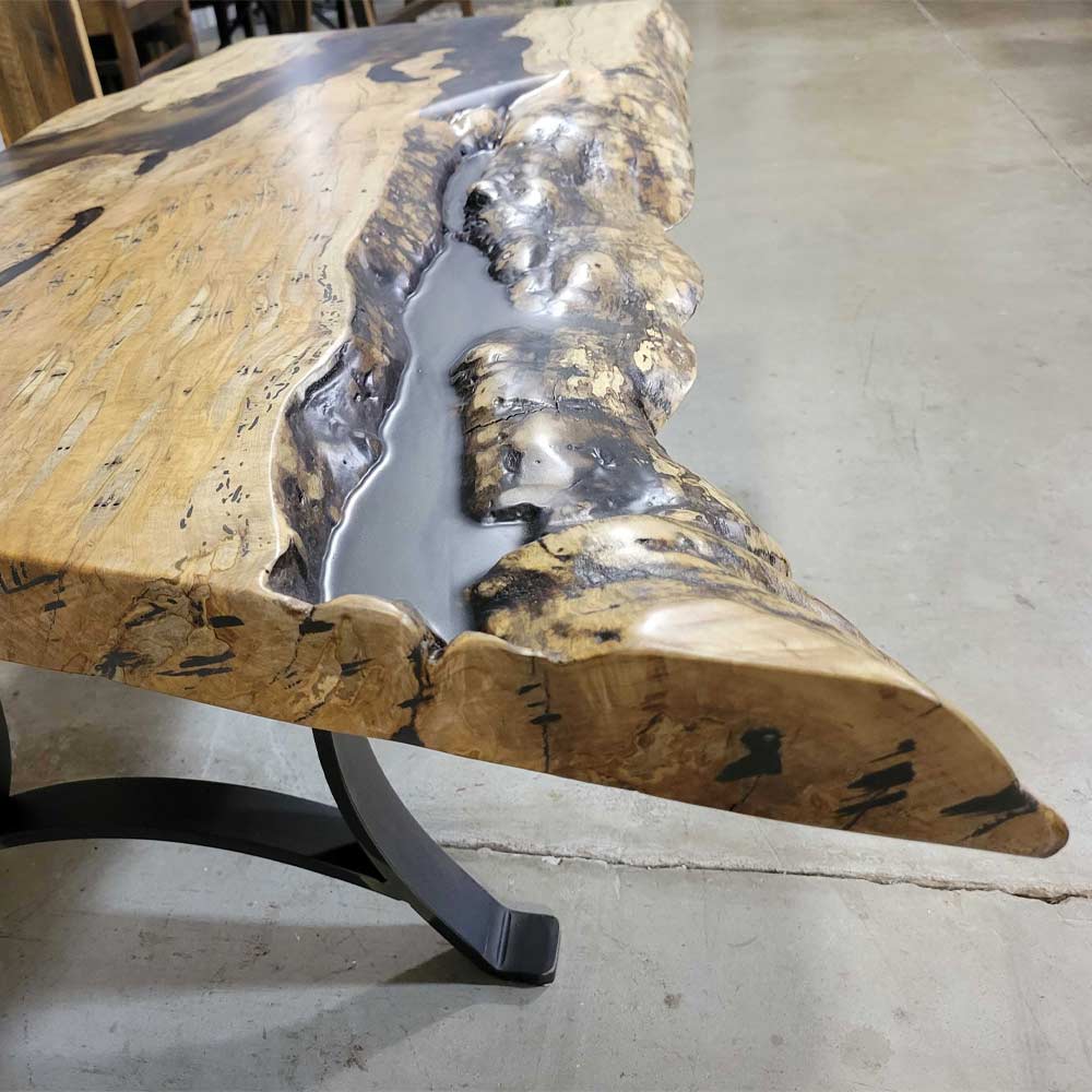 Live edge online coffee table epoxy