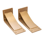 Modern Heavy Duty Mantel Brackets in Mist Bronze