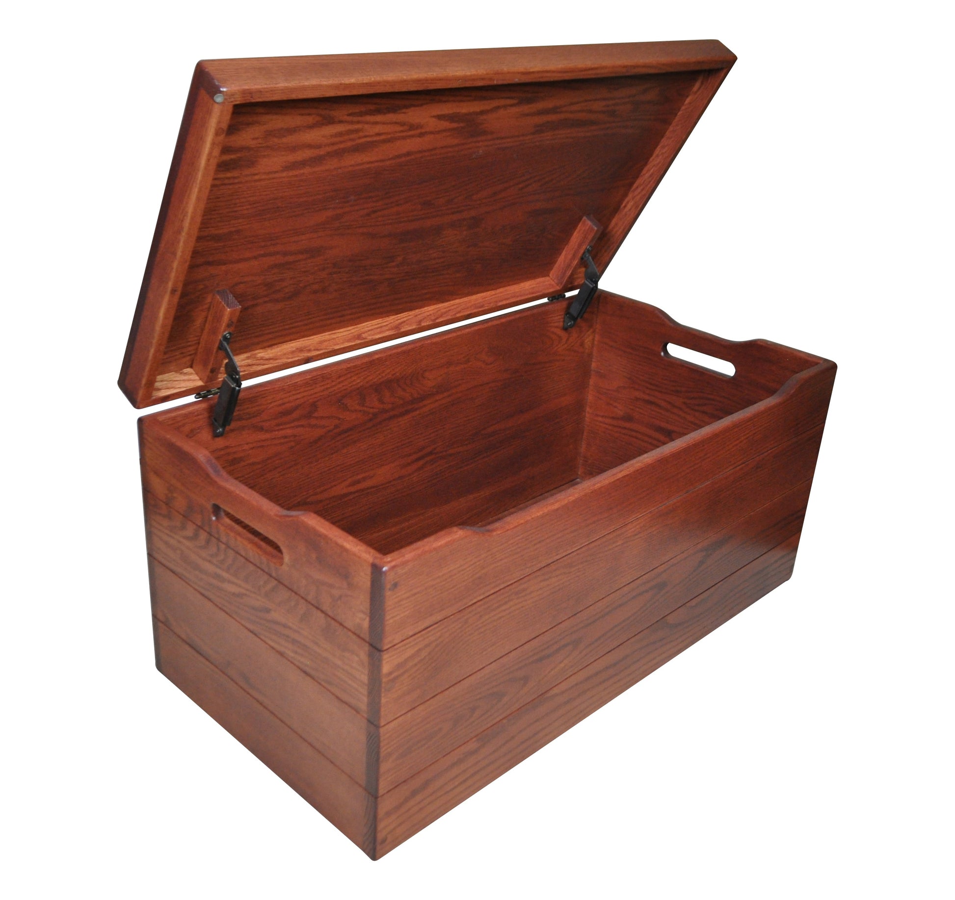 Open Oak Storage chest, Washington cherry stain
