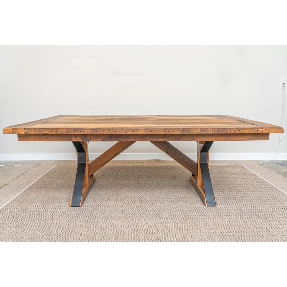 Reclaimed Wood Trestle Dining Table