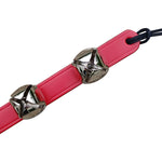 Red leather, silver jingle bells