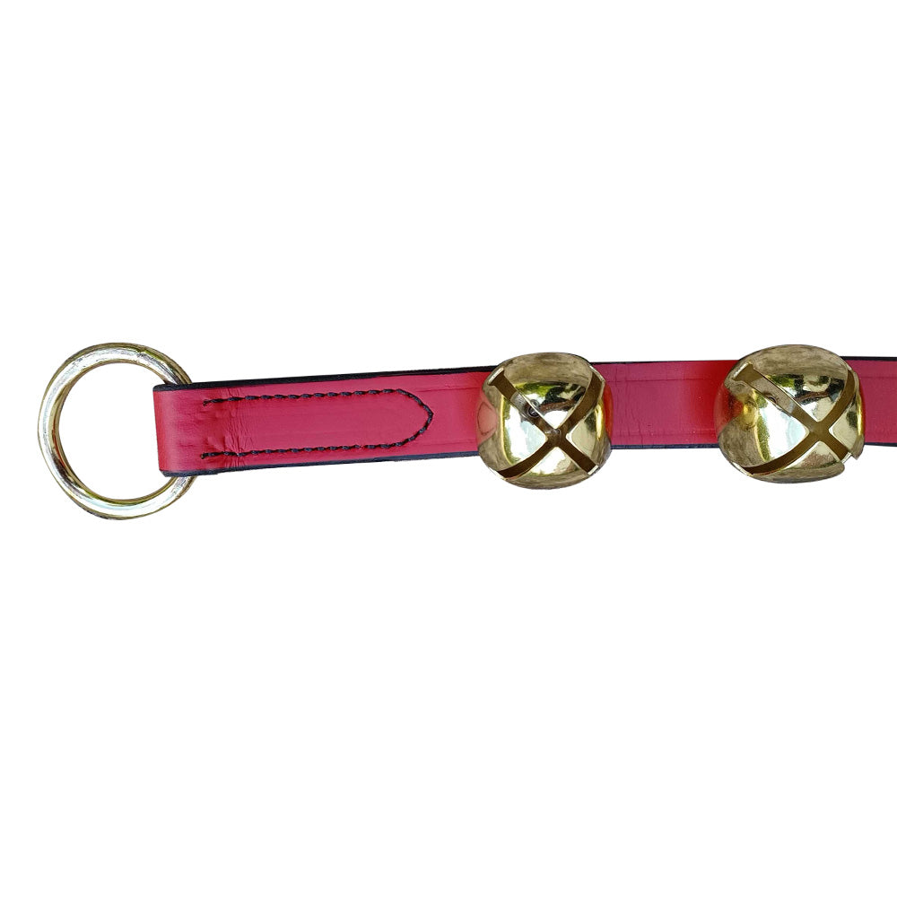 Red Leather Strip with 10 Bells