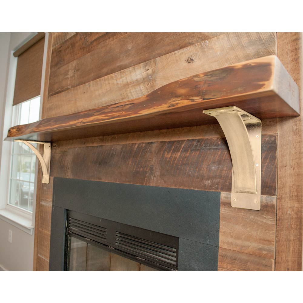 Modern Roman Gold Mantel Brackets