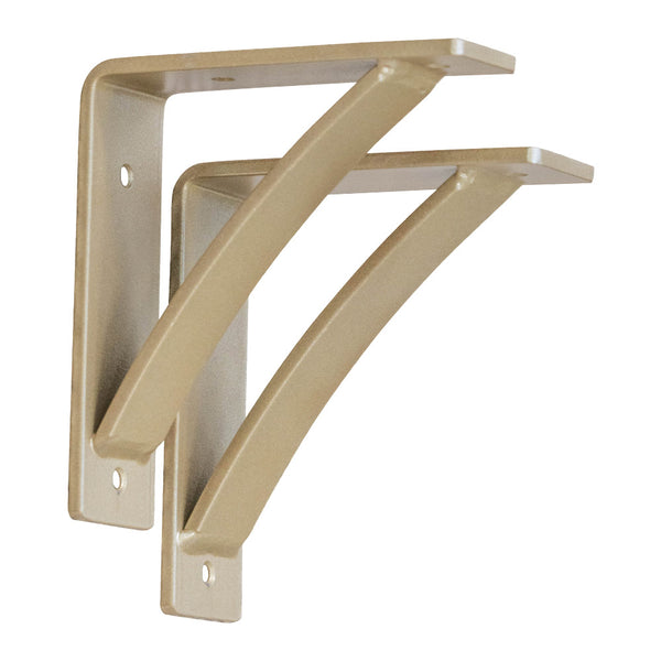 Heavy Duty Roman Gold Shelf Brackets Rustic Red Door