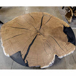 Round Live Edge Oak Dining Table