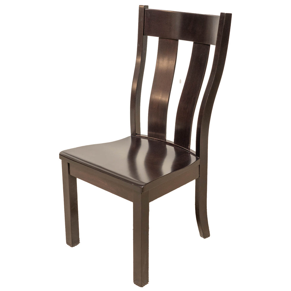 Black Stained Rustic Dining Chair