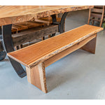 Rustic Cherry Live Edge Bench, Natural Stain