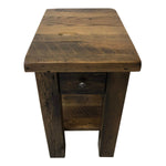 Reclaimed Wood Side Table, Murky Finish