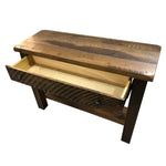 Reclaimed Wood Sofa Table Murky Finish