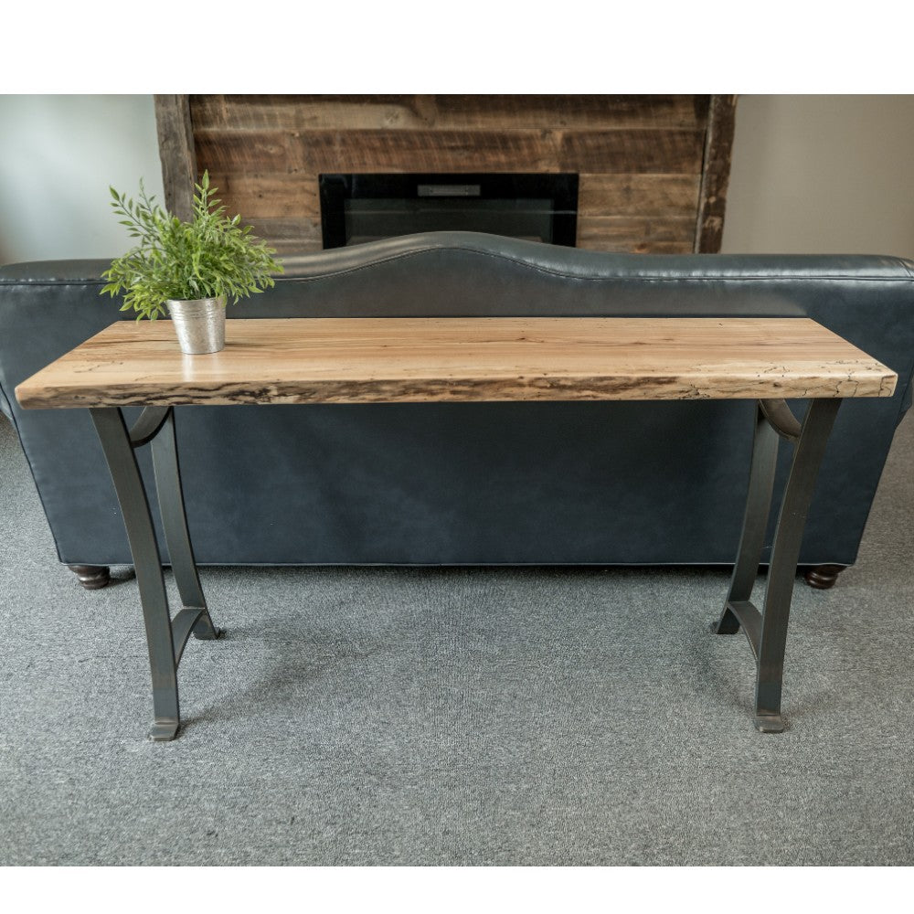 Rustic Sofa Table in Spalted Maple