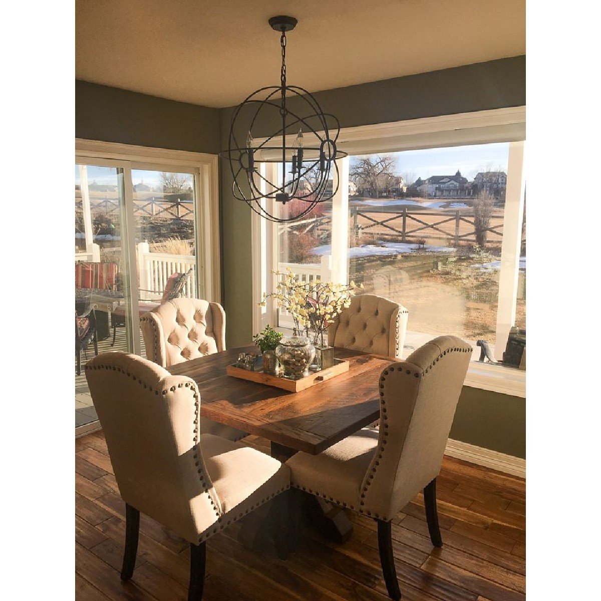 rustic square extendable dining table