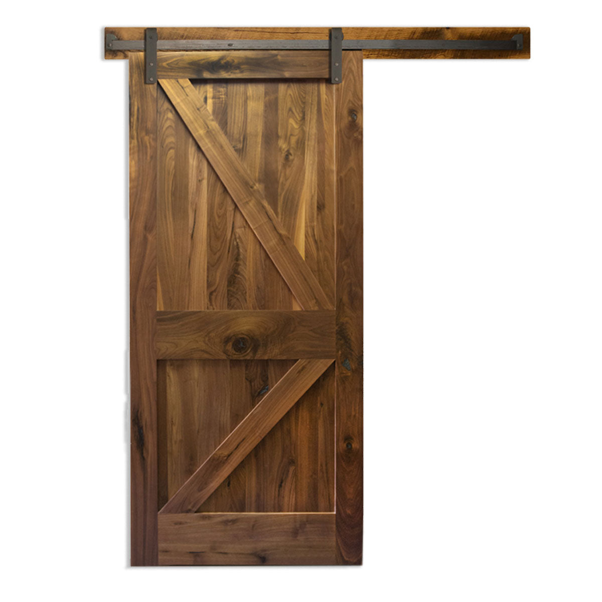 rustic walnut barn door