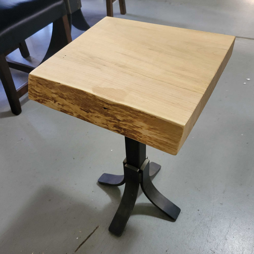 15" Live Edge Maple Side Table