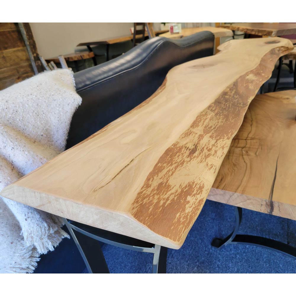 Unique Sycamore Live Edge Sofa Table