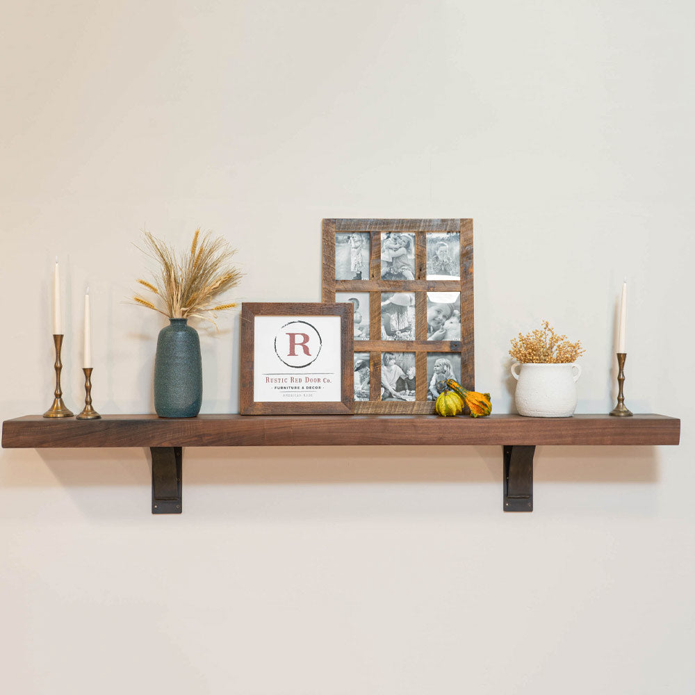 Solid Walnut Mantel Shelf 7 ft