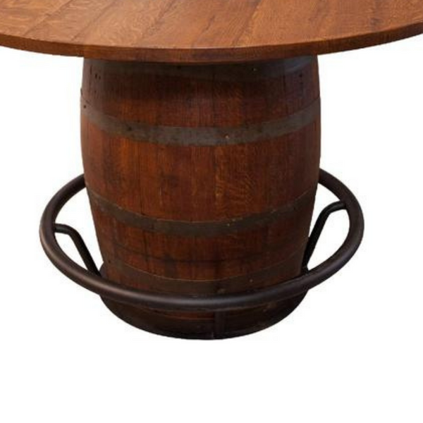 Rustic Whiskey Barrel Pub Table l Rustic Red Door
