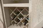 distressed white wine cabinet storage