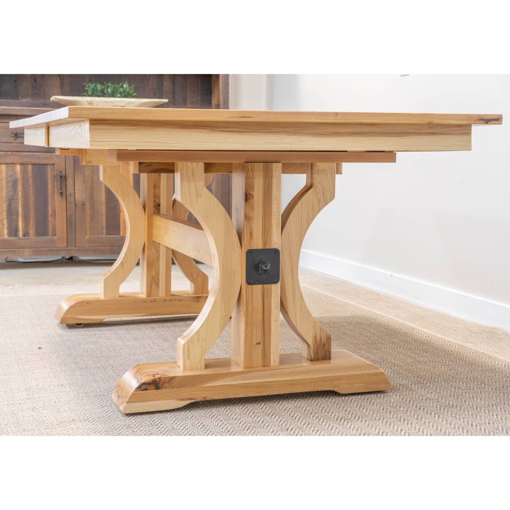 Wood Trestle Base Dining Table